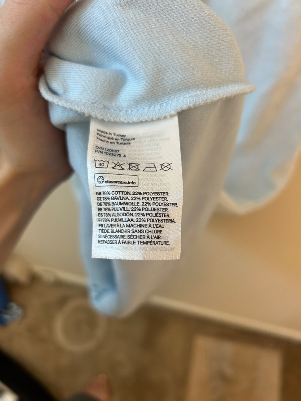 H&M Light Blue Terry Cloth Polo Bodycon Dres - Picture 3 of 5